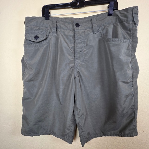 True Religion Other - True Religion Ricky Relaxed Straight Men's board‎ Shorts Size 36 Olive Green
